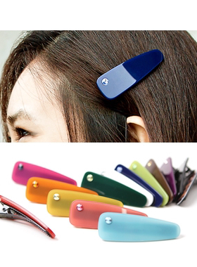 C782韩国进口头饰AngelRena纯色鸭嘴夹发夹边夹