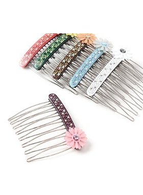 C916 韩国进口头饰AngelRena小清新花朵发梳/插梳