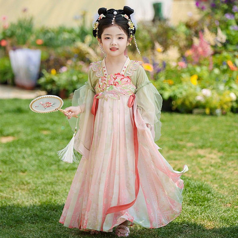 汉服女童夏装中国风薄款襦裙古装汉服