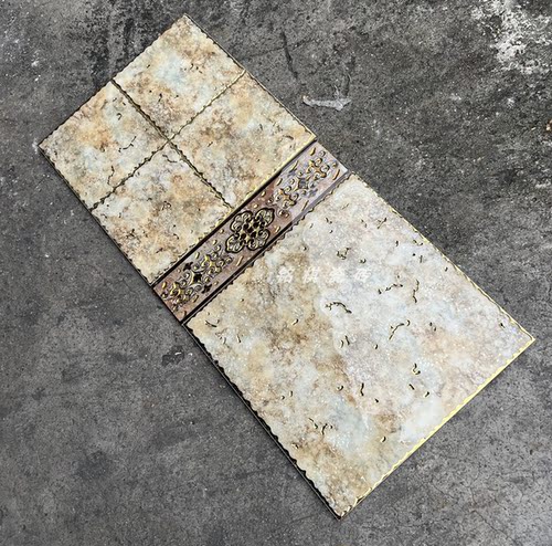 格子平面镀金闪粉微晶石300X300背景墙 卫生间 阳台厨房墙 地砖