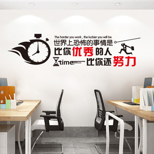 办公室激励励志墙贴标语员工风采文化墙装饰贴纸墙面贴画公司团队