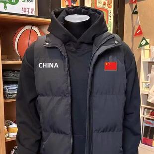 2025黑色羽绒马甲棉服男款秋冬季无袖外穿背心外套青少年坎肩马夹