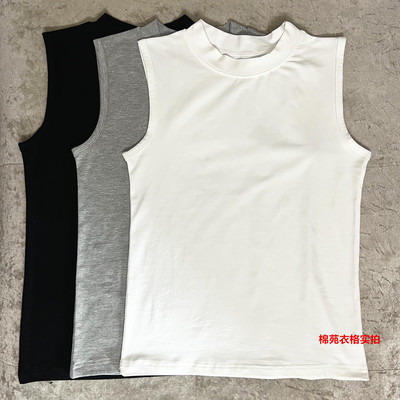 纯棉内搭外穿立领小背心叠穿