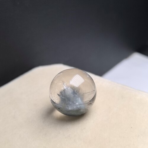 18.2㎜大漏福利没有任何优化注胶天然蓝兔毛水晶单珠