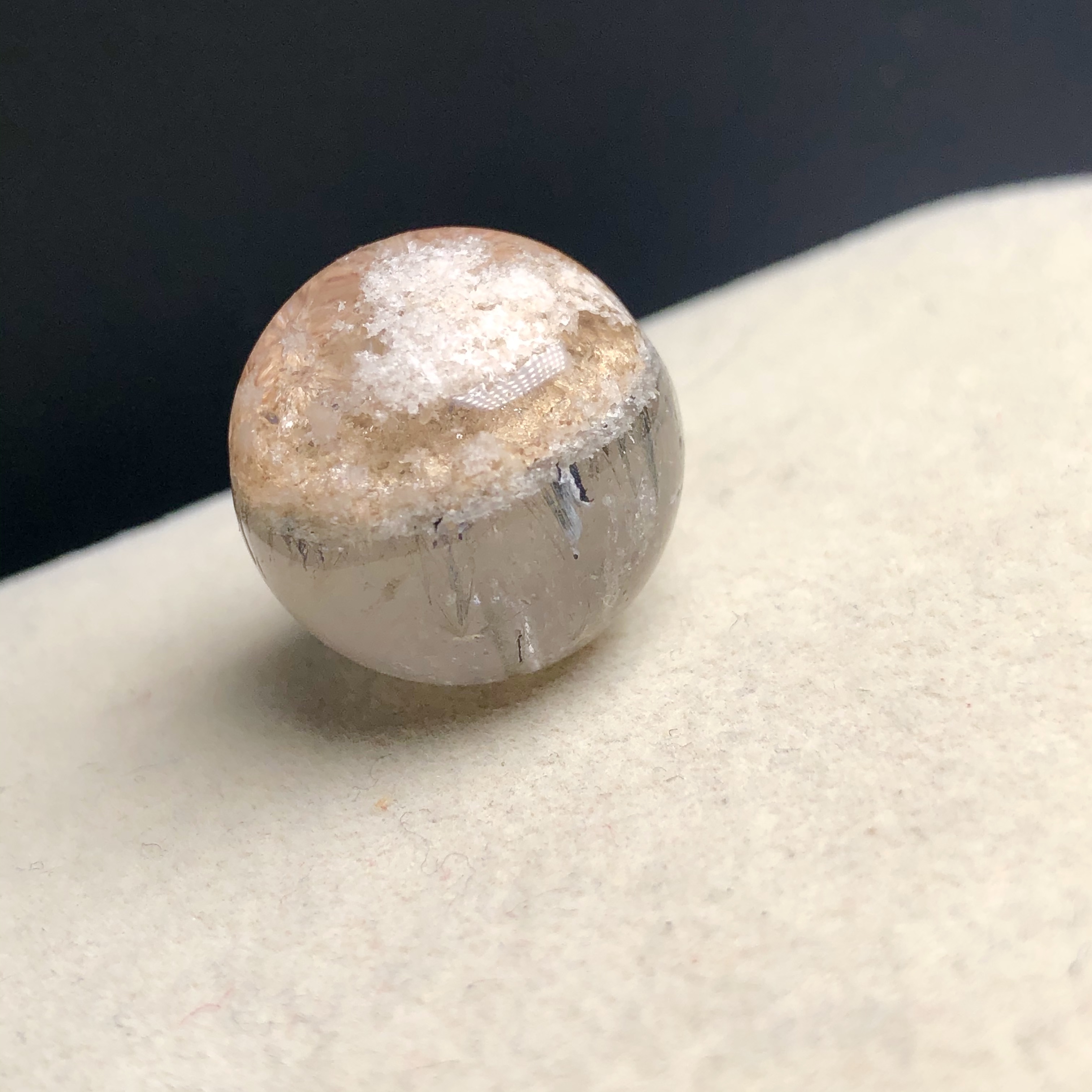 17.8mm老矿幽灵和兔共生单珠 倒影