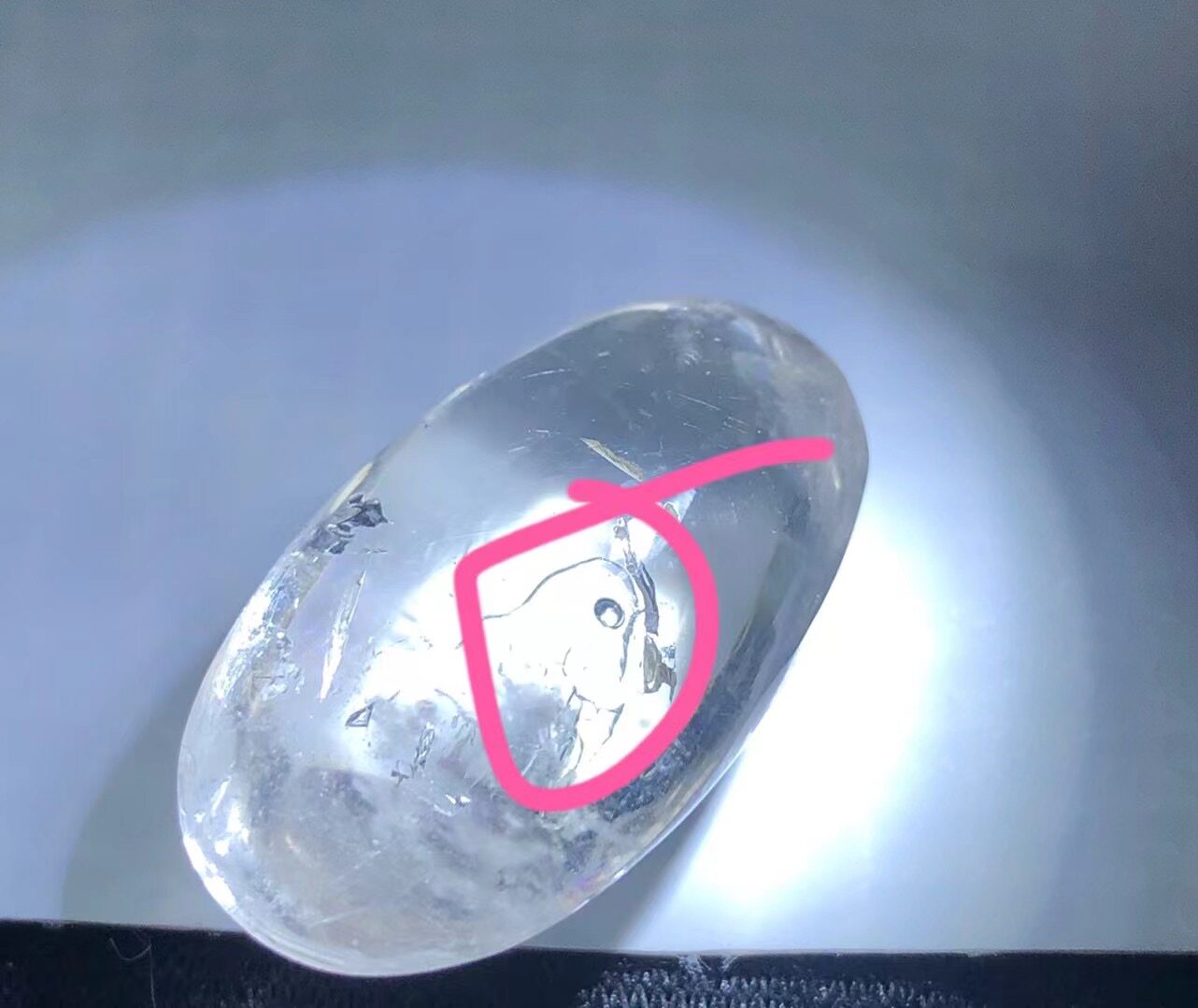 巴西老矿天然水晶水胆吊坠 路路通