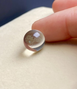 11.6毫米 老矿天然水晶金字塔幽灵单珠 没有任何优化注胶