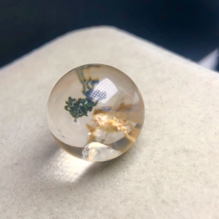 17.7mm(无任何优化和注胶)天然水晶彩色幽灵单珠