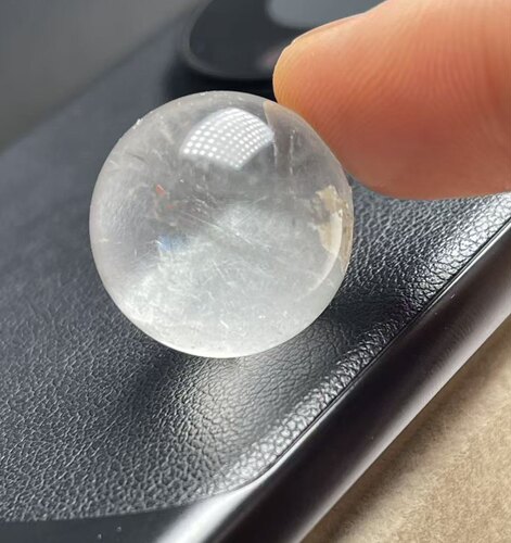 19.2mm无任何优化亏本大漏天然水晶立体兔毛金字塔单珠