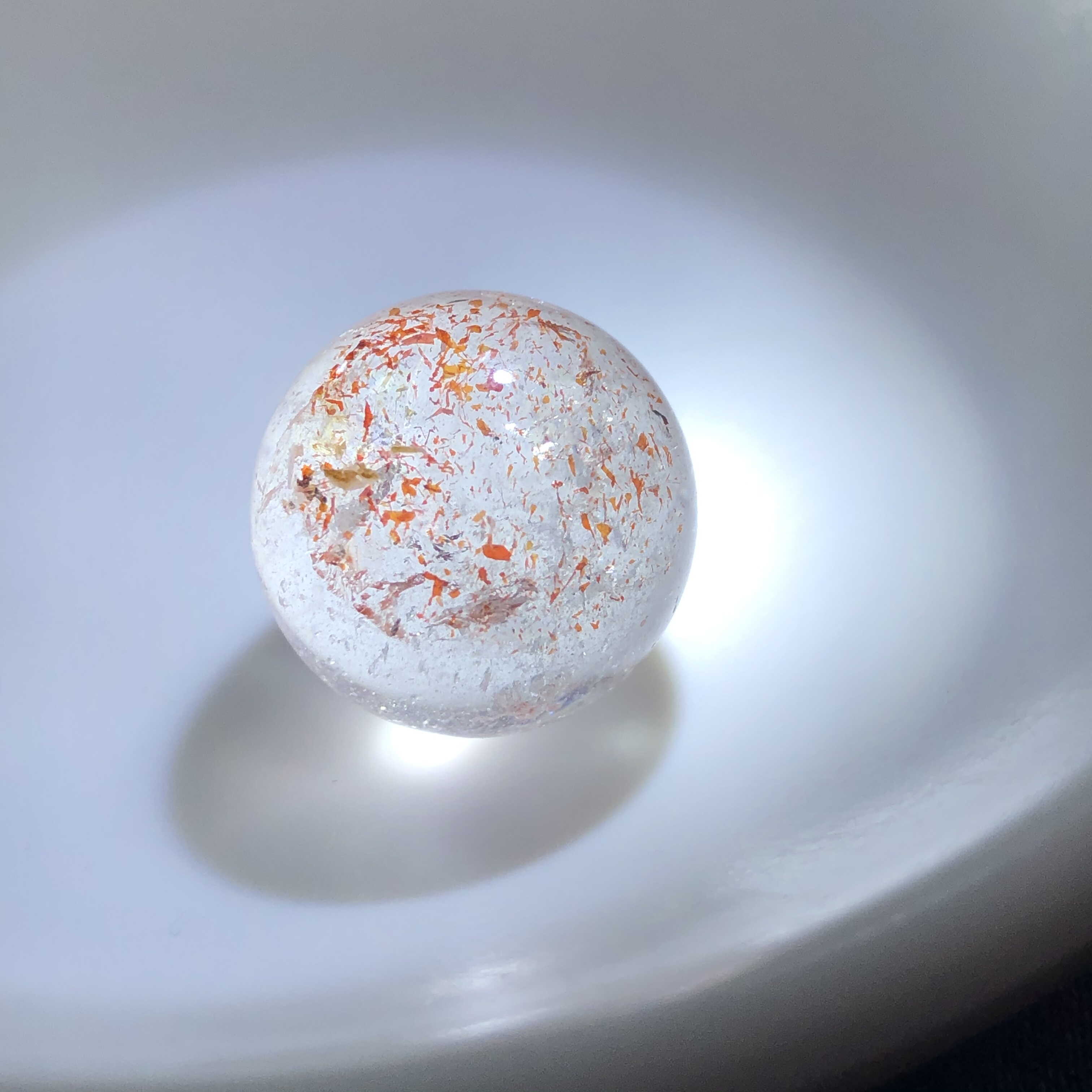 16.5毫米(无任何优化和注胶)天然巴西超七红草莓单珠 毒液彼岸花