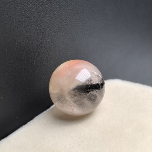 17.5㎜老矿福利稀有老矿天然水晶粉兔毛单珠