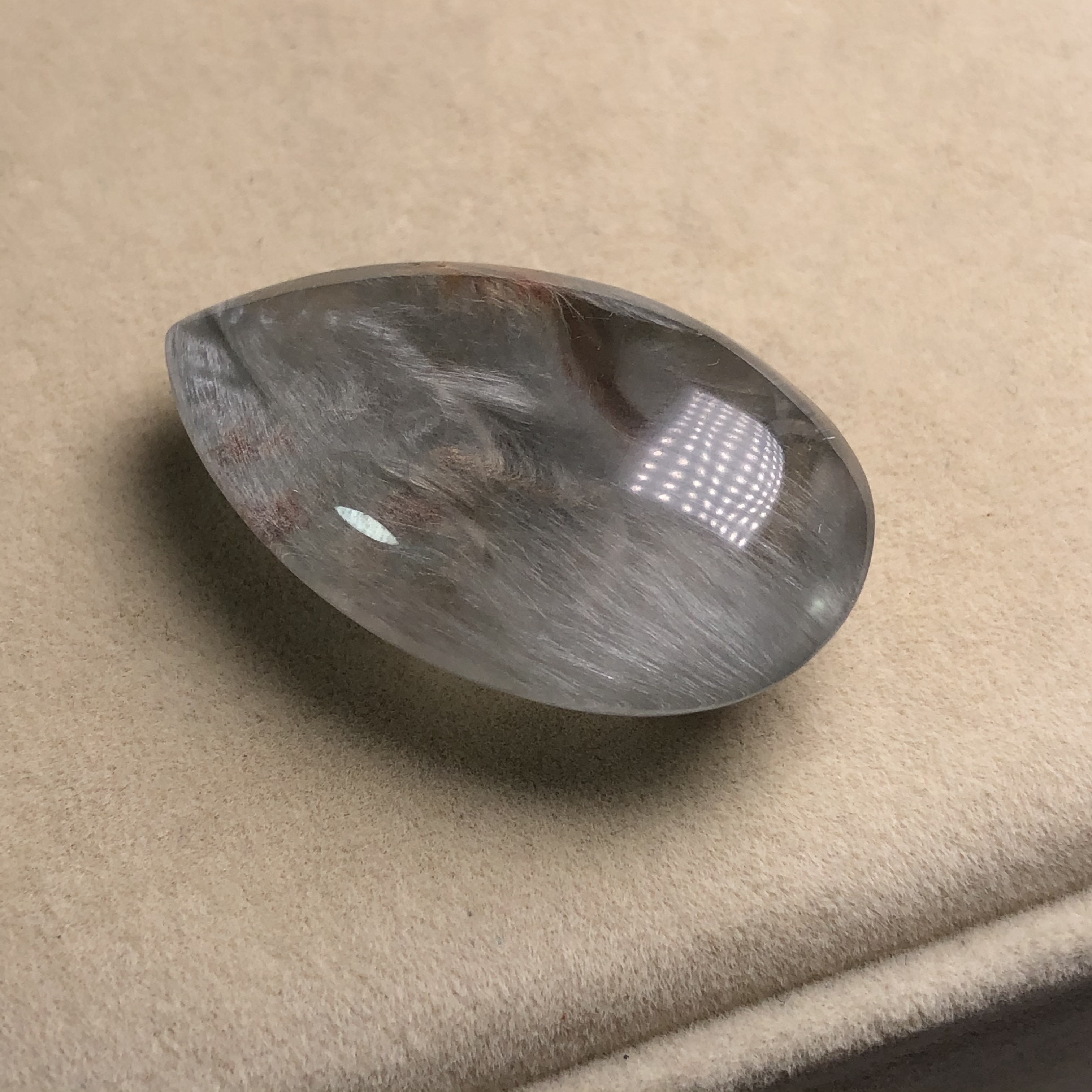 天然蓝兔毛水晶吊坠