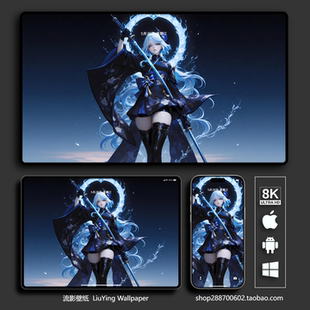 少女动漫 二次元 8k原神芙宁娜壁纸 4k高清手机平板电脑桌面壁纸