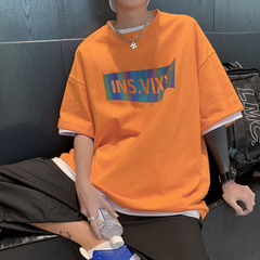 Reflective short sleeve T-shirt loose tide Brand American style 5-sleeve casual half sleeve