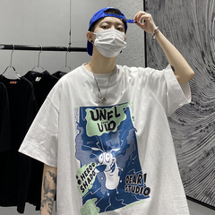 Cartoon short sleeve fashion Korean version Harajuku style half sleeve T-shirt