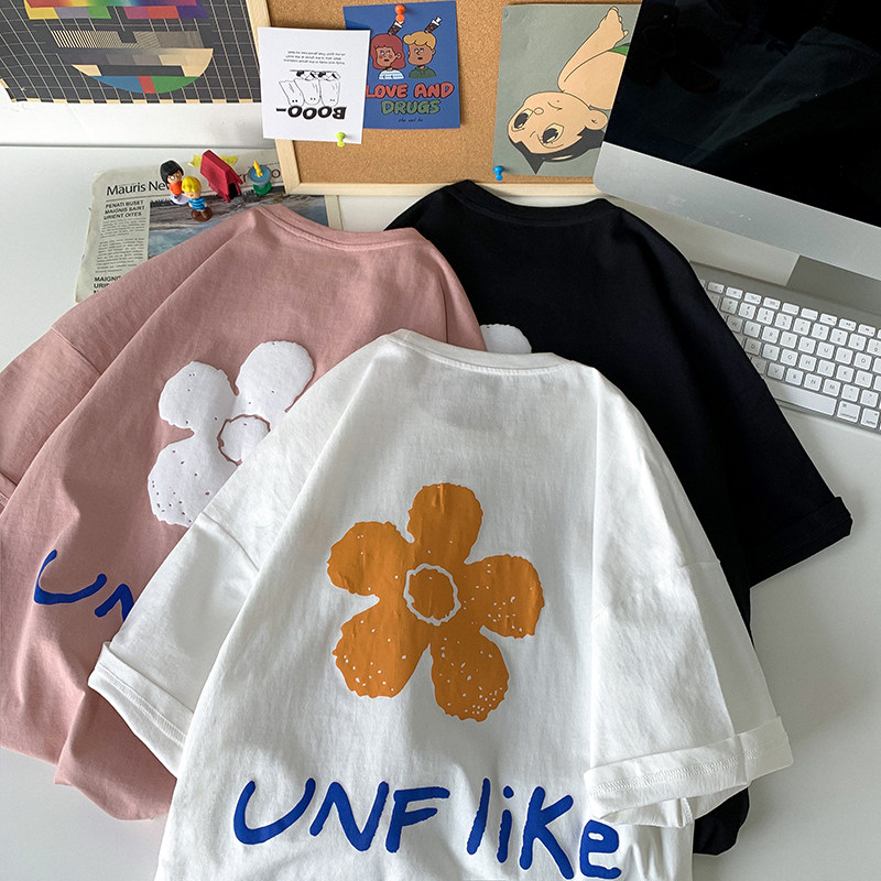 Short sleeve T-shirt in Korean fashion, loose and versatile, student summer quarter sleeve