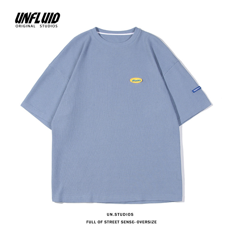 華夫格短袖2021年韓版ins潮流寬鬆休閒T恤