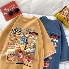 Printed short sleeve T-shirt summer loose Korean half sleeve T-shirt