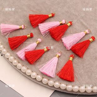 4.5CM金圈绑金线小流苏穗子DIY蝴蝶结古风发饰对夹材料 包邮