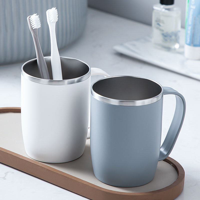 不锈钢漱口杯洗漱杯情侣家用牙缸