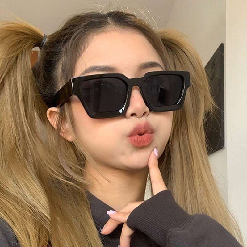 酷方新款欧美厚框女太阳镜网红潮流方框外贸眼镜个性跨境墨镜,ZIPPO/瑞士军刀/眼镜,太阳眼镜,淘宝优惠券,粉丝福利购,淘宝优惠卷
