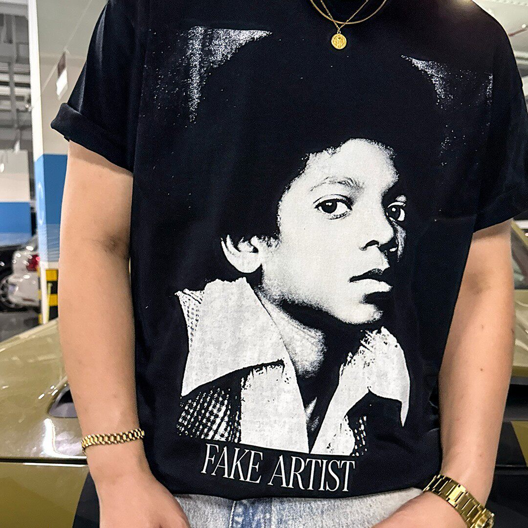 盗版艺术家  美式复古童年迈克尔杰克逊MJ重磅300克纯棉短袖T恤