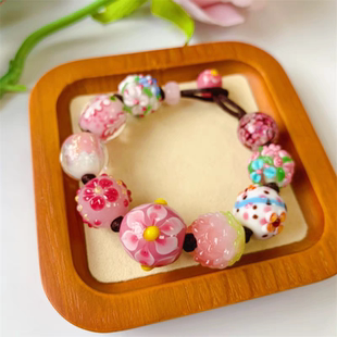 椿山集原创设计运气提升琉璃珠手串手工编织手链女生轻奢私人订制