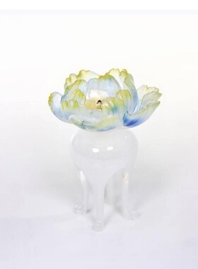 心缘堂十二花高足烛台四月牡丹107 x 111 x 155mm增蜡烛两合8根