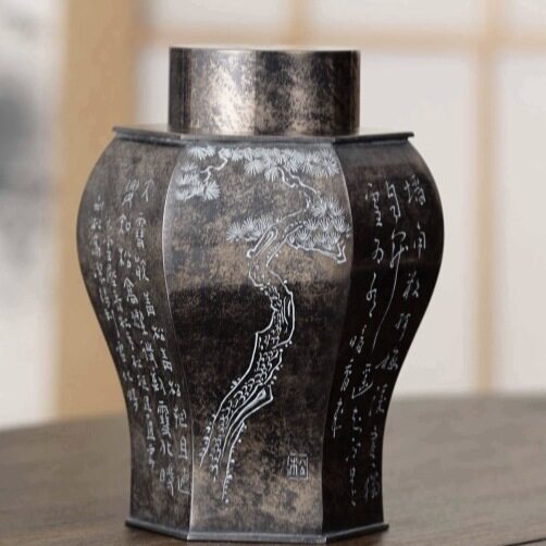 斑锡龙宝德茶仓高170x直径130mm