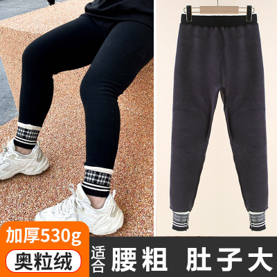 胖女童加肥弹力大打底裤加绒加厚