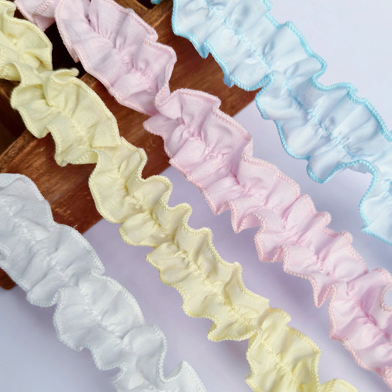 纯棉双边缩褶花边DIY 袖口 童装 洋装 腰带 床品布艺车内装饰辅料,居家布艺,花边,淘宝优惠券,粉丝福利购,淘宝优惠卷