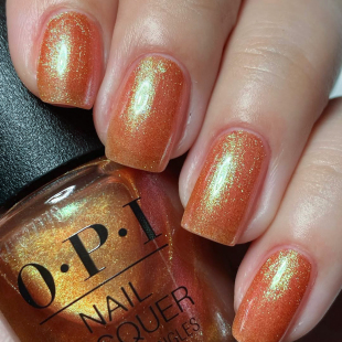 秋季 美国OPI指甲油处女座H014偏光红铜偏光细闪virgoals免烤显白