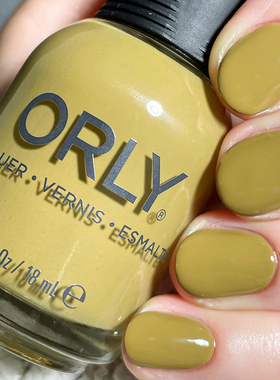 美国orly指甲油2000301秋叶黄绿act of folly咸菜黄免烤持久显白