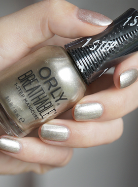 12free美国orly指甲油透气香槟金色2010003气质百搭MOONCHILD免烤