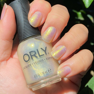 美国orly指甲油偏光金色珠光2000133极光偏光白金ephemeral免照灯