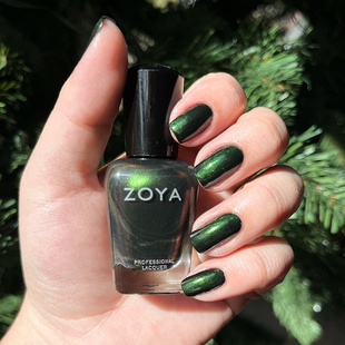 10free美国ZOYA指甲油偏光绿zp1165显白森林绿免烤clarice墨绿色