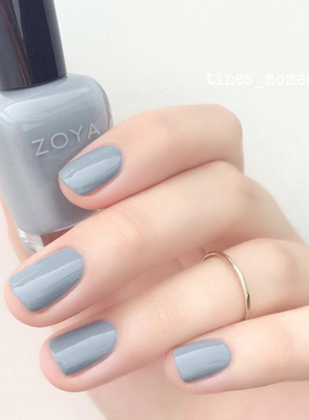 美国ZOYA指甲油气质水泥青灰ZP854天蓝色August沙尘暴灰蓝不可剥