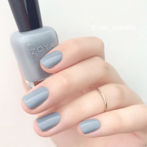 水泥灰指甲油zoya水泥灰蓝色