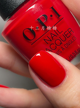 美国opi指甲油大红正红色N25苹果红A70热情火红显白不可剥暗红w52