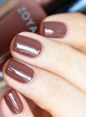 美国zoya指甲油秋季FOSTER棕褐色zp1003巧克力棕色不可剥免烤防水