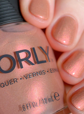 新色春季orly指甲油珠光细闪粉铜2000317铜粉色golden waves免烤