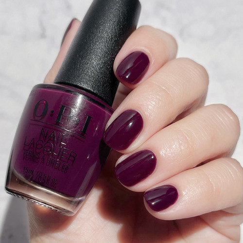 OPI油性免烤不可剥指甲油紫色