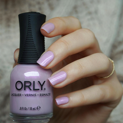 orly油性指甲油细闪淡紫色免照灯