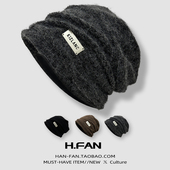 复古定型褶皱堆堆帽女秋冬保暖护耳针织包头冷帽潮显脸小通勤百搭