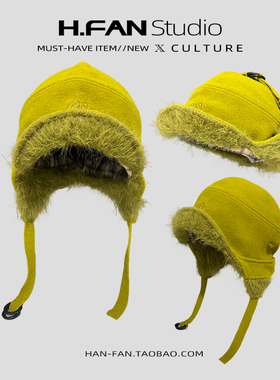 韩国护耳保暖毛呢飞行员帽雷锋帽防风防寒加厚双面戴显脸小百搭冬