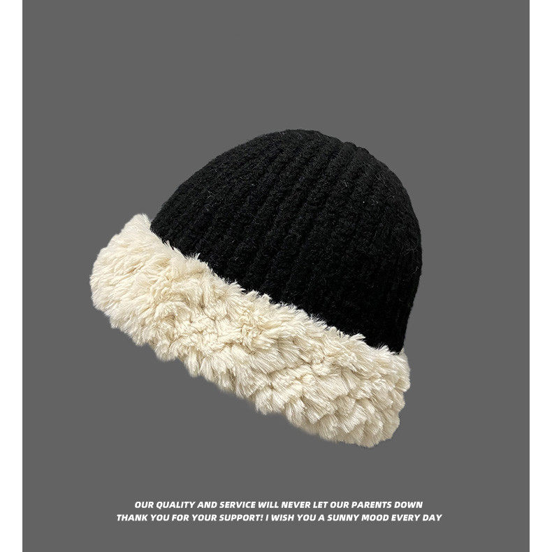 韩版复古毛绒针织加厚地主帽女网红穿搭潮人时尚防寒东北保暖帽子