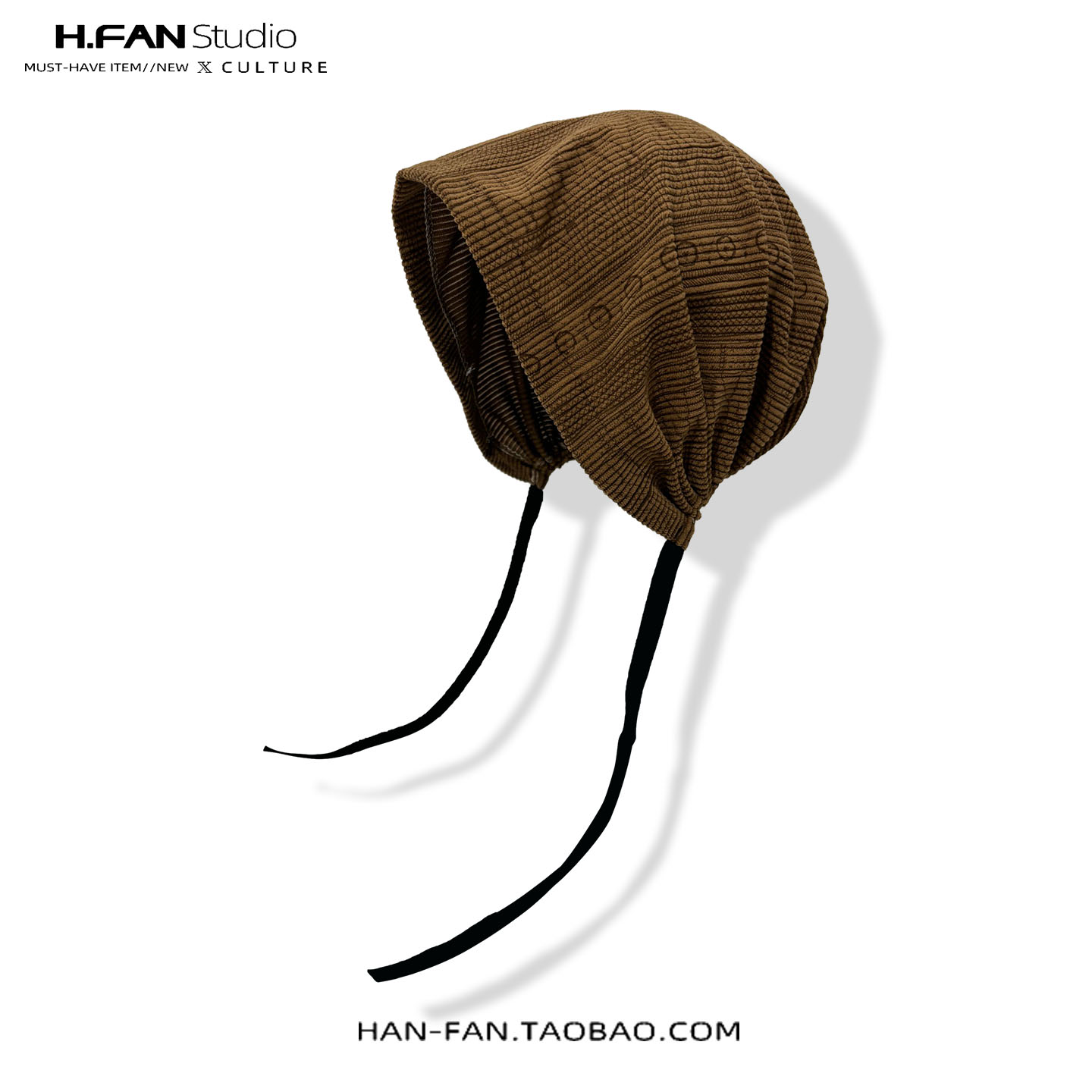 早秋复古灯芯绒薄款头巾帽子女日系文艺知性包头帽百搭高级感冷帽