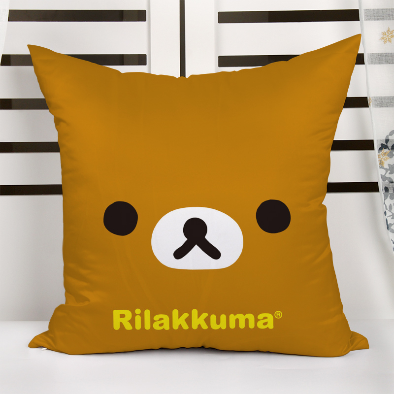 轻松熊Rilakkuma卡通动漫方抱枕松弛熊沙发靠枕座椅背垫床枕礼品