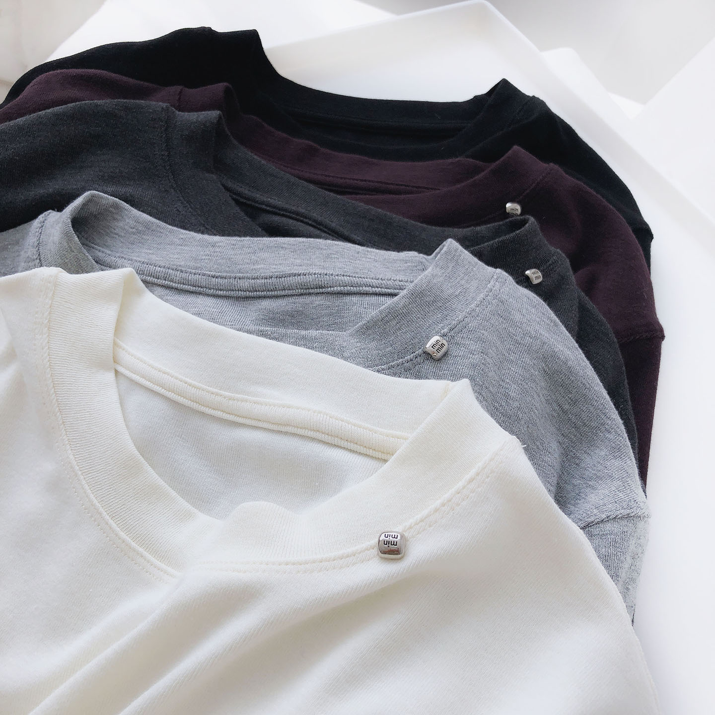 软绵针织长袖t恤女宽松厚实上衣