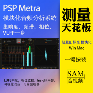 PSP Metra音频分析仪VST3插件WinMac模块化响度表LUFS相位